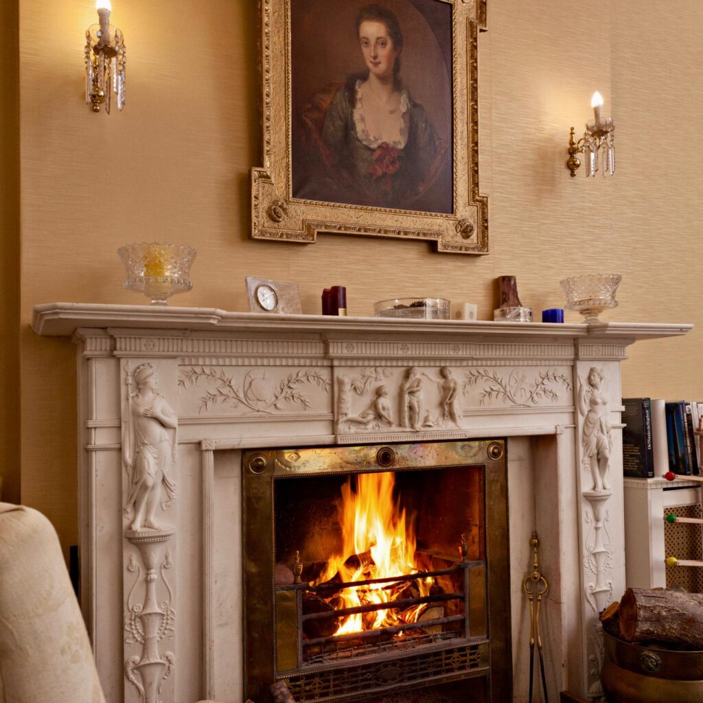 Fireplace_Interior - Hidden Ireland Hidden Ireland Accommodation Cottage Rental Bed and Breakfast